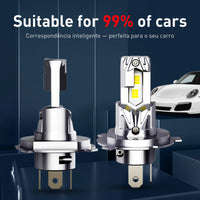 Kabellose Mini-LED-Scheinwerferlampe H7 H4 6500K Universal - Studio-Packshot - Becquet Voiture