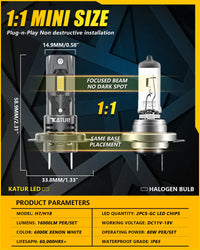 Universal LED Car Headlight Bulb Multi-Base - side view - Becquet Voiture