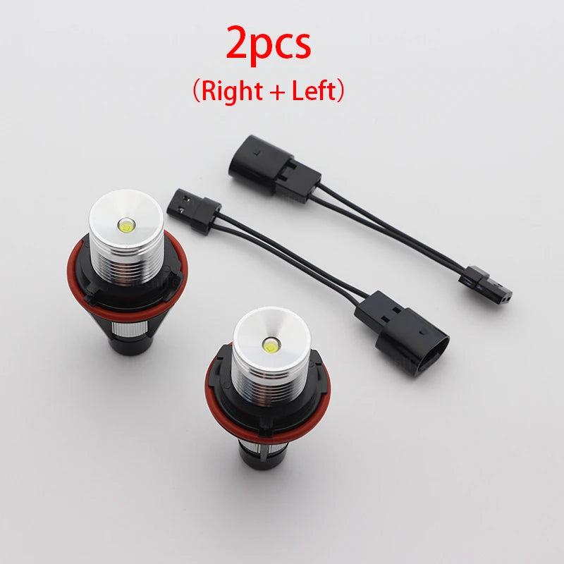 Ampoules LED Angel Eyes 6000K BMW X3 E83 2007-2011 - vue rapprochée - Becquet Voiture