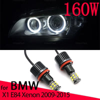 Ampoules LED Angel Eyes Blanc BMW X1 E84 2009-2015 - vue de face - Becquet Voiture