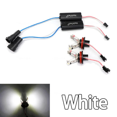 Ampoules LED Angel Eyes BMW Série 1 3 5 X5 X6 - en situation - Becquet Voiture