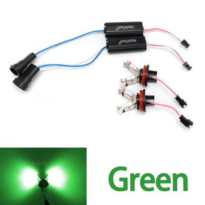 Ampoules LED Angel Eyes BMW Série 1 3 5 X5 X6 - vue de dessus - Becquet Voiture