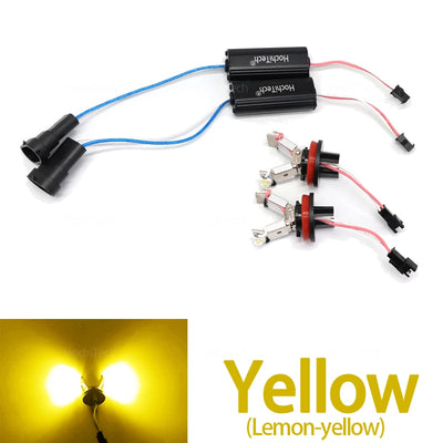 Ampoules LED Angel Eyes BMW Série 1 3 5 X5 X6 - vue de face 2 - Becquet Voiture