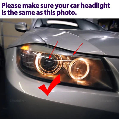 Ampoules LED Angel Eyes BMW Série 1 3 5 X5 X6 - vue de profil - Becquet Voiture