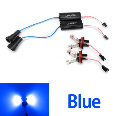 Ampoules LED Angel Eyes BMW Série 1 3 5 X5 X6 - vue rapprochée - Becquet Voiture