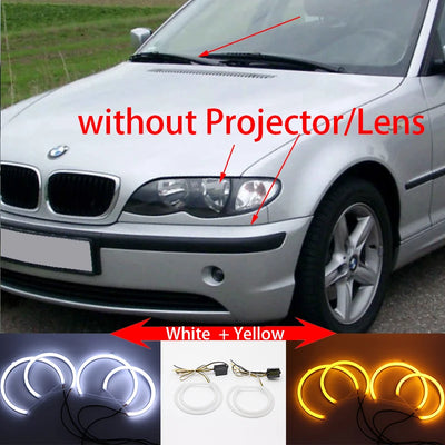 Ampoules LED Angel Eyes BMW Série 3 E46 1998-2005 - détail du montage - Becquet Voiture