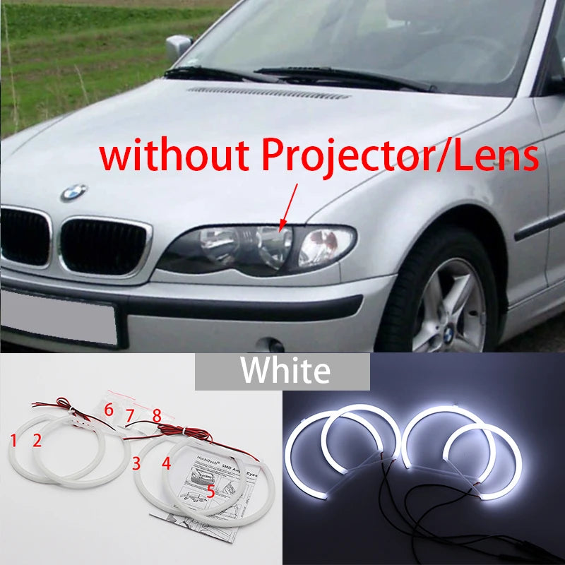 Ampoules LED Angel Eyes BMW Série 3 E46 1998-2005 - vue arrière 2 - Becquet Voiture
