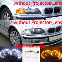 Ampoules LED Angel Eyes BMW Série 3 E46 1998-2005 - vue de dessus - Becquet Voiture
