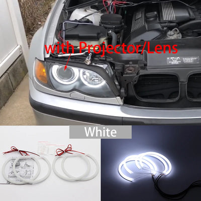 Ampoules LED Angel Eyes BMW Série 3 E46 1998-2005 - vue de face 2 - Becquet Voiture