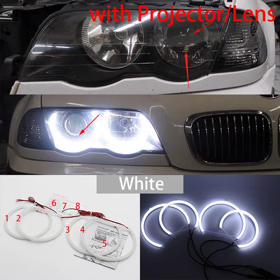 Ampoules LED Angel Eyes BMW Série 3 E46 1998-2005 - vue de trois-quarts 2 - Becquet Voiture