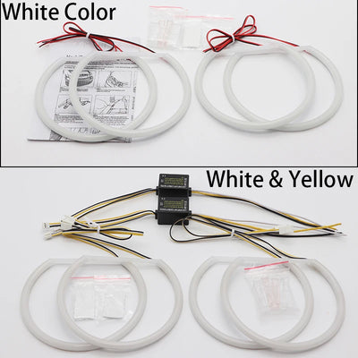 Ampoules LED Angel Eyes BMW Série 3 E46 1998-2005 - vue de trois-quarts - Becquet Voiture