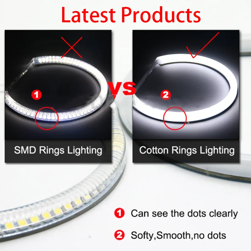Ampoules LED Angel Eyes BMW Série 3 E90 2005-2008 - vue arrière - Becquet Voiture