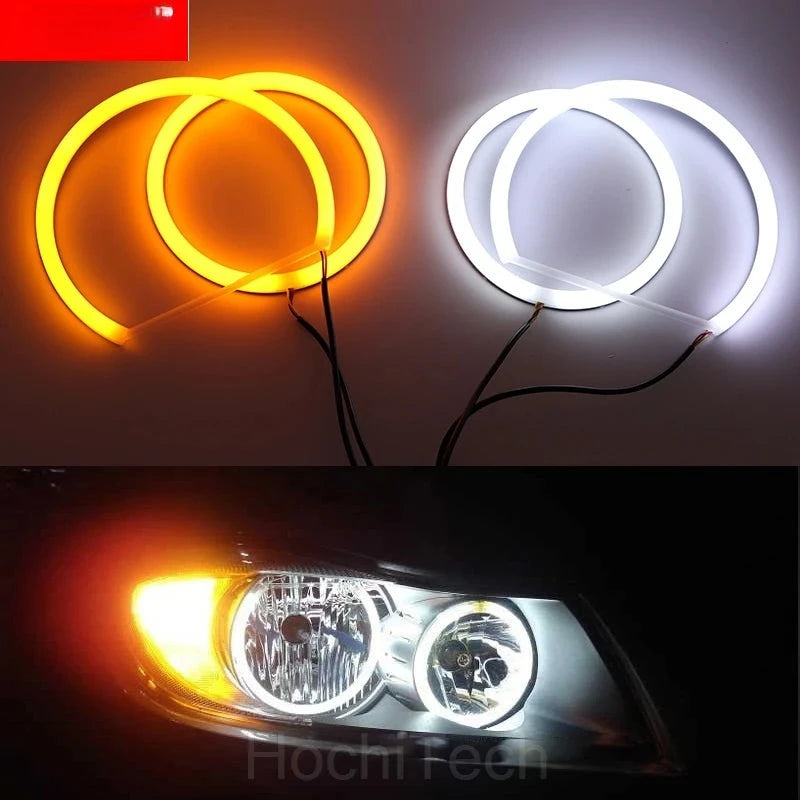 Ampoules LED Angel Eyes BMW Série 3 E90 2005-2008 - vue de face - Becquet Voiture