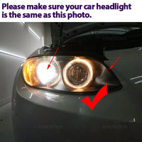 Ampoules LED Angel Eyes BMW Série 3 E90 E92 E93 M3 2008-2013 - vue de profil - Becquet Voiture