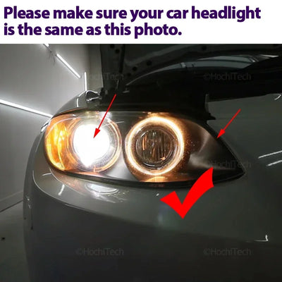 Ampoules LED Angel Eyes BMW Série 3 E90 E92 E93 M3 2008-2013 - vue de profil - Becquet Voiture