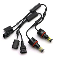Ampoules LED Angel Eyes BMW Série 3 E90 E92 E93 M3 2008-2013 - vue de trois-quarts - Becquet Voiture