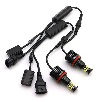 Ampoules LED Angel Eyes BMW Série 3 E90 E92 E93 M3 2008-2013 - vue de trois-quarts - Becquet Voiture