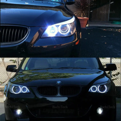 Ampoules LED Angel Eyes BMW Série 5 E60 E61 2007-2010 - vue arrière - Becquet Voiture