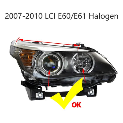 Ampoules LED Angel Eyes BMW Série 5 E60 E61 2007-2010 - vue de profil - Becquet Voiture