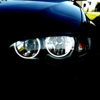 Ampoules LED Angel Eyes CCFL BMW E46 6000K Coupé Berline - vue de face - Becquet Voiture