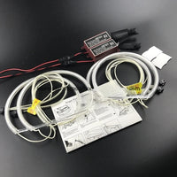 Ampoules LED Angel Eyes CCFL BMW E46 6000K Coupé Berline - vue de trois-quarts - Becquet Voiture