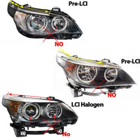 Ampoules LED Angel Eyes H8 BMW Série 5 E60 E61 - vue arrière - Becquet Voiture