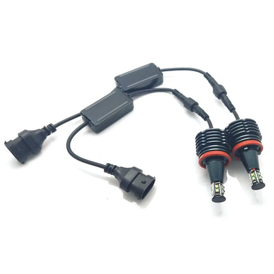 Ampoules LED Angel Eyes H8 Canbus BMW Série 5 E60 E61 - installé sur véhicule - Becquet Voiture