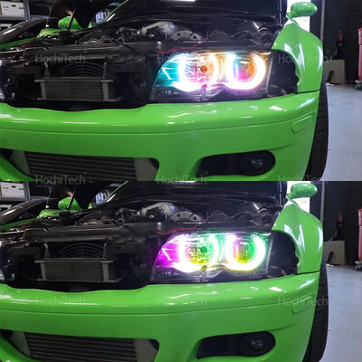 Ampoules LED Angel Eyes RVB BMW Série 3 5 7 E36 E46 E39 E38 - packshot studio - Becquet Voiture