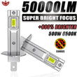 BMW H1 500W 50000LM LED Bulbs Canbus CSP Mini