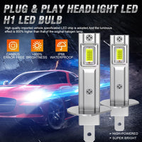 Ampoules LED BMW H1 500W 50000LM Canbus CSP Mini - vue de profil - Becquet Voiture