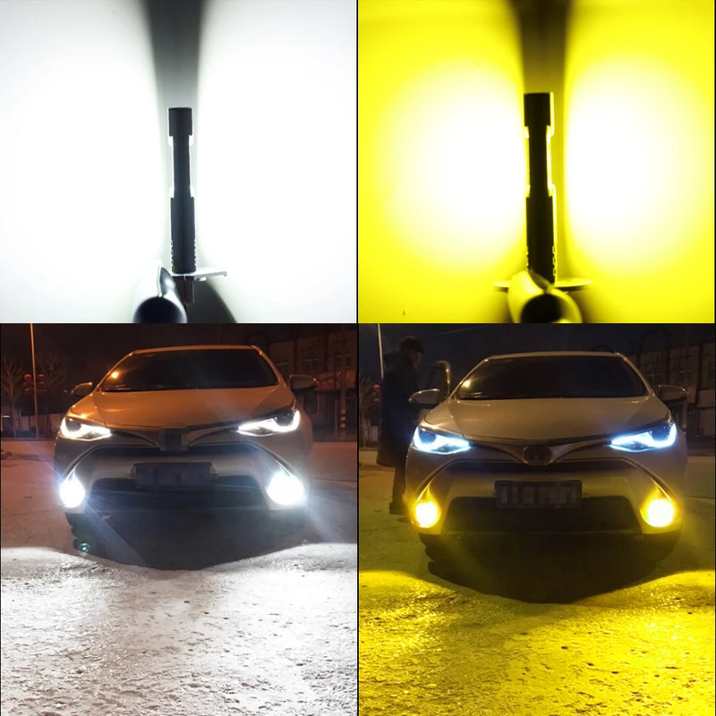 Ampoules LED BMW H1 H3 100W 30000LM Mini Canbus - détail du montage - Becquet Voiture