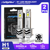 BMW LED Bulbs H1 H7 60000LM Canbus Plug & Play - front view - Becquet Voiture