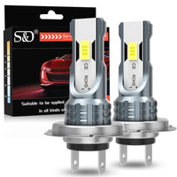 Ampoules LED BMW H8 H11 H4 9005 30000LM Canbus CSP - vue de dessus - Becquet Voiture