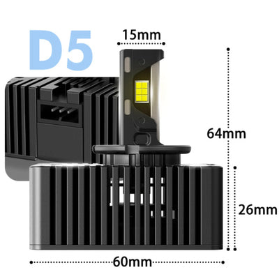 Ampoules LED D1S D2S D3S D5S VW BMW Mercedes 80W 8000LM - vue de dessus - Becquet Voiture