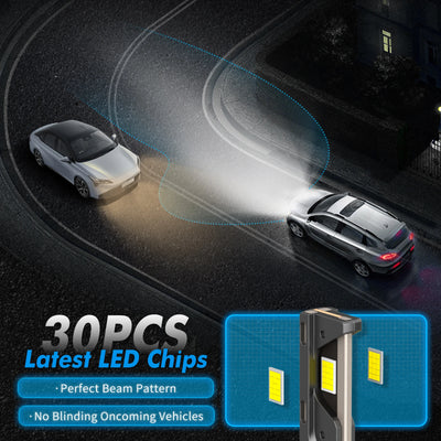 Ampoules LED D1S D2S D3S D5S VW BMW Mercedes 80W 8000LM - vue de trois-quarts - Becquet Voiture
