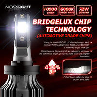 Ampoules LED H1 H4 H7 H8 H9 H11 6000K 72W Canbus (Kit) - vue de trois-quarts - Becquet Voiture