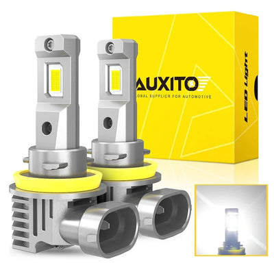 Ampoules LED H11 H8 H9 H16 16000LM Kit 2 Pièces - vue de face - Becquet Voiture