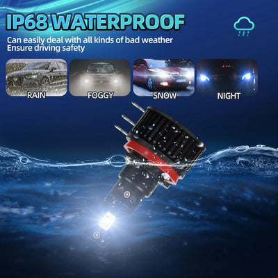 Ampoules LED H15 Canbus CSP Audi BMW Ford Mercedes (2024) - vue de trois-quarts - Becquet Voiture