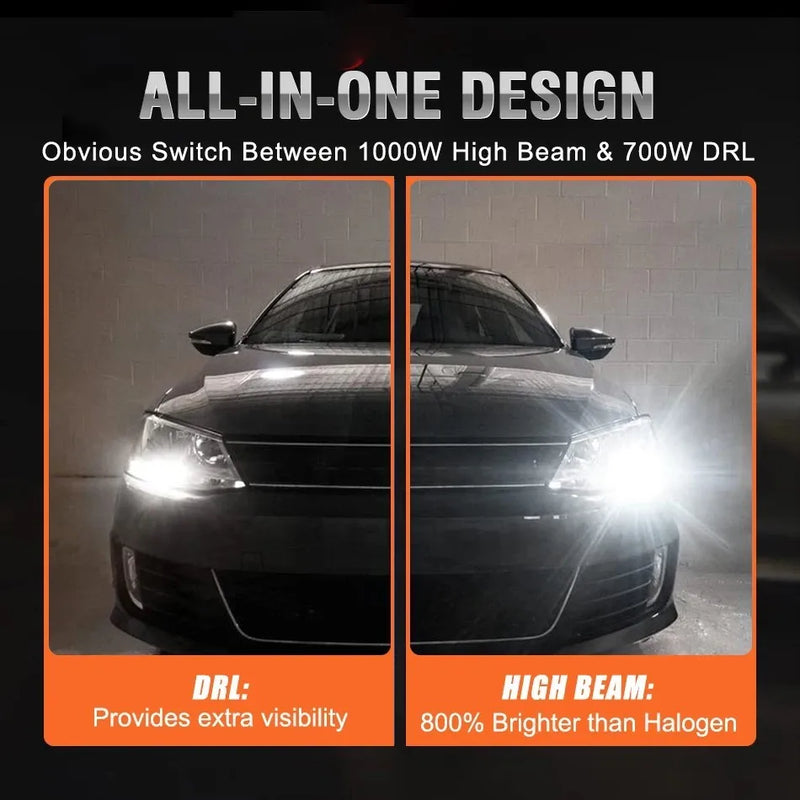 LED-Lampen H15 Canbus Volkswagen Golf 6 MK3 BMW Mercedes - Dreiviertelansicht - Becquet Voiture