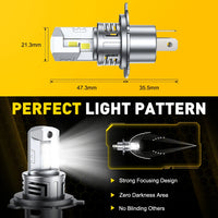 Ampoules LED H4 Canbus 60W 12V (Kit 2 Pièces) - packshot studio - Becquet Voiture