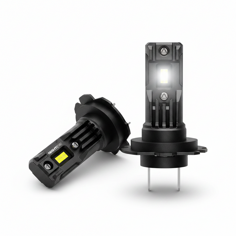Ampoules LED H7 Canbus 6500K 35000LM 80W - vue de face - Becquet Voiture