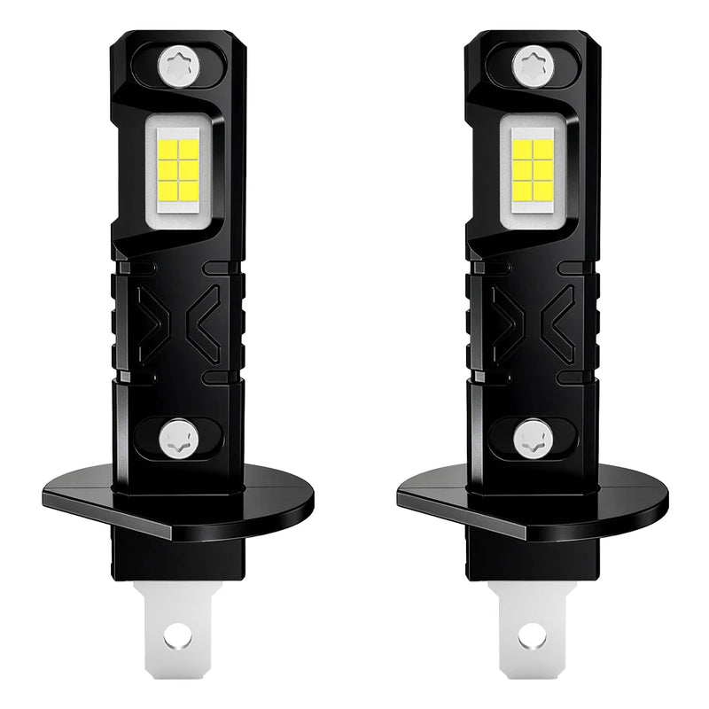 Ampoules LED H7 H1 H4 Canbus 6000K 12V (Kit Auto) - vue de dessus - Becquet Voiture