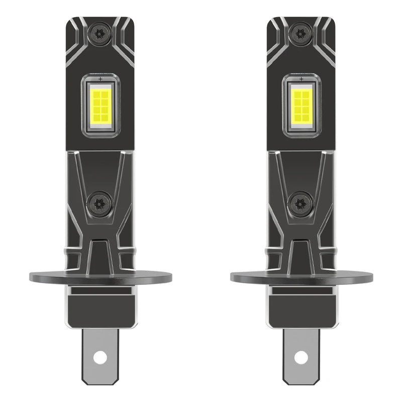 Ampoules LED H7 H1 H4 Canbus 6000K 12V (Kit Auto) - vue de face 2 - Becquet Voiture