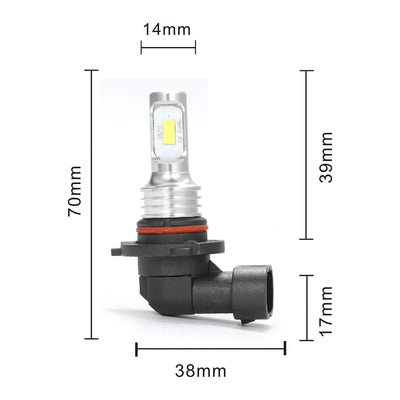 Ampoules LED H7 H11 9005 9006 H4 Universelles - vue arrière - Becquet Voiture
