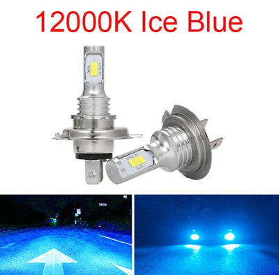 Ampoules LED H7 H11 9005 9006 H4 Universelles - vue de dessus - Becquet Voiture