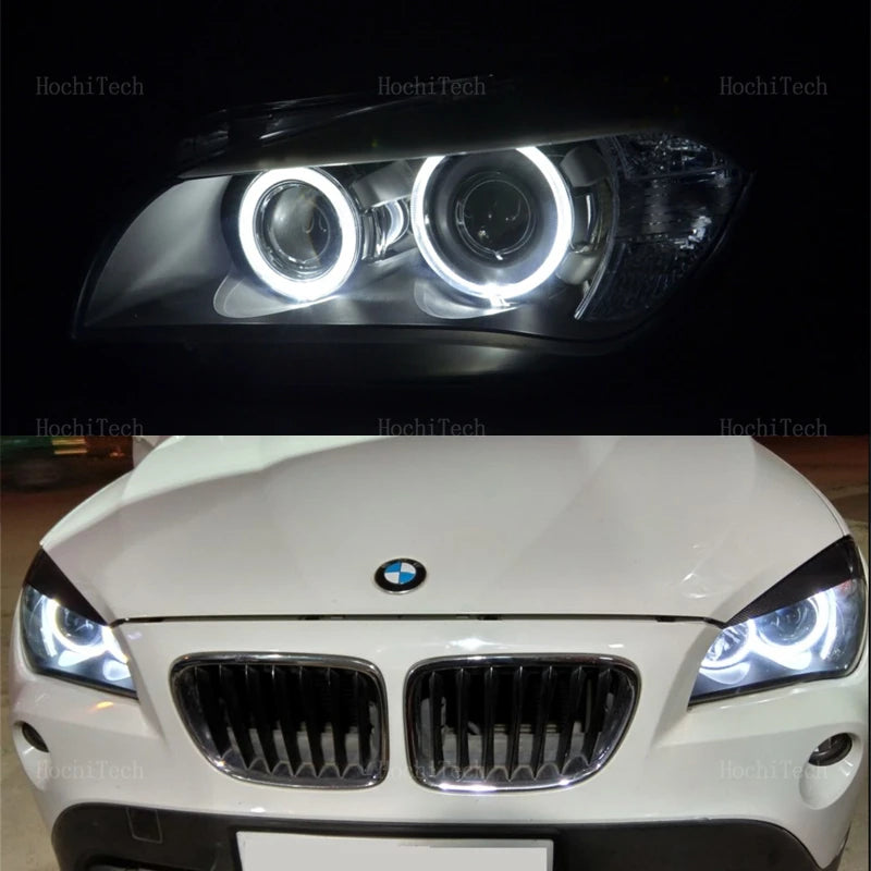 Ampoules LED H8 Angel Eyes BMW 6000K Canbus (Kit 2 Pièces) - installé sur véhicule - Becquet Voiture