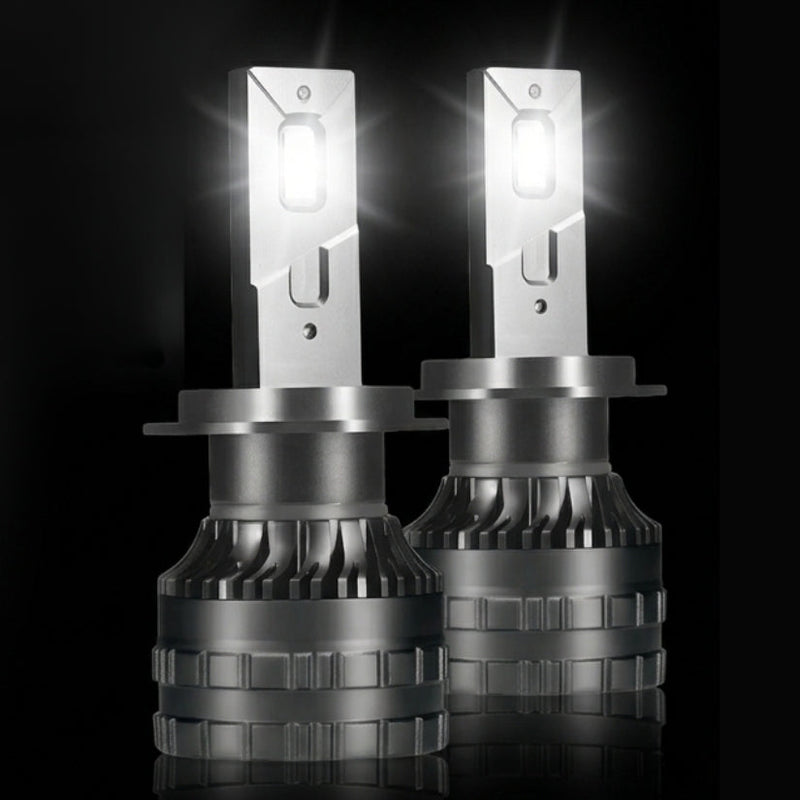 H8 H9 H11 HB3 HB4 HIR2 6000K LED Bulbs - front view - Becquet Voiture