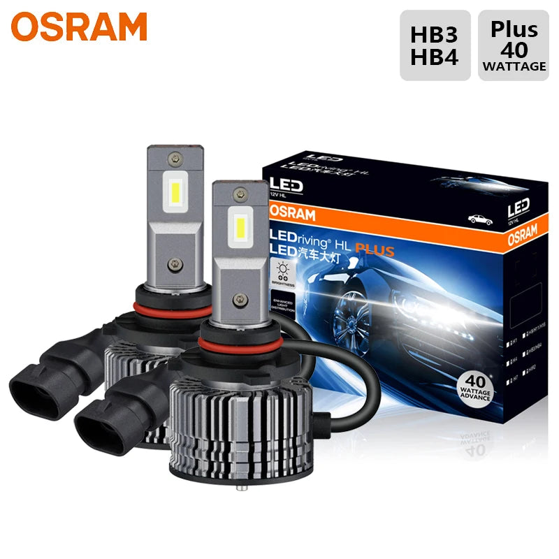Ampoules LED OSRAM H4 H7 H8 H11 HB3 HB4 6000K 80W - vue rapprochée - Becquet Voiture