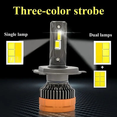 Ampoules LED Tricolores Télécommande 3000K-6500K (Kit 2 Pièces) - vue arrière - Becquet Voiture