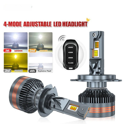 Ampoules LED Tricolores Télécommande Canbus (Kit 2 Pièces) - vue de face - Becquet Voiture